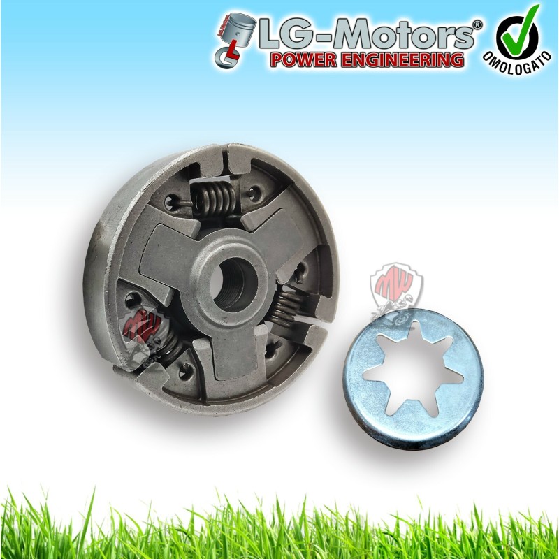 FRIZIONE CENTRIFUGA + RONDELLA SPESSORE MOTOSEGA 72 CC STIHL MS038 MS381 MS380