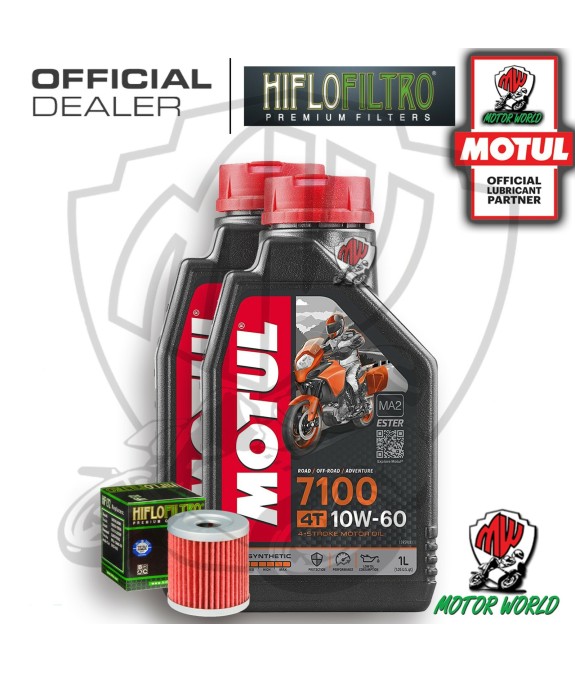 KIT TAGLIANDO 2 LITRI OLIO MOTUL 7100 10W60 FILTRO OLIO HIFLO HF132