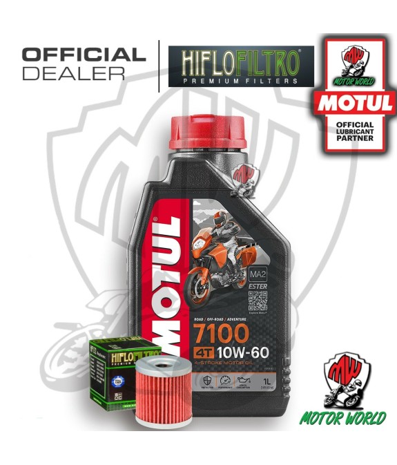 KIT TAGLIANDO 1 LITRO OLIO MOTUL 7100 10W60 FILTRO OLIO HIFLO HF132