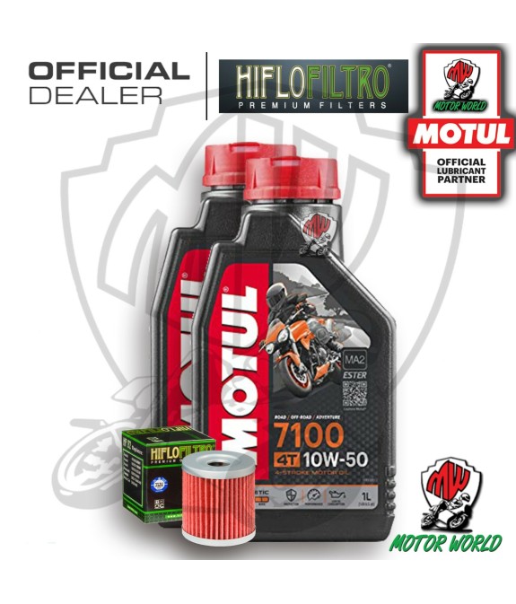KIT TAGLIANDO 2 LITRI OLIO MOTUL 7100 10W50 FILTRO OLIO HIFLO HF132