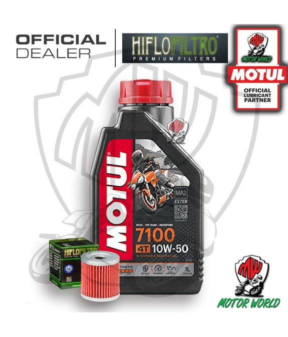 KIT TAGLIANDO 1 LITRO OLIO MOTUL 7100 10W50 FILTRO OLIO HIFLO HF132