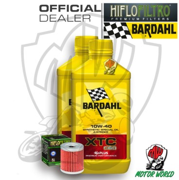 KIT TAGLIANDO 2 LITRI OLIO BARDAHL XTC C60 10W40 FILTRO OLIO HIFLO HF132
