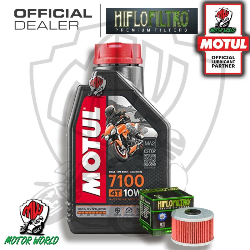 KIT TAGLIANDO 1 LITRO OLIO MOTUL 7100 10W50 FILTRO   Kawasaki KX 450 2014 2015