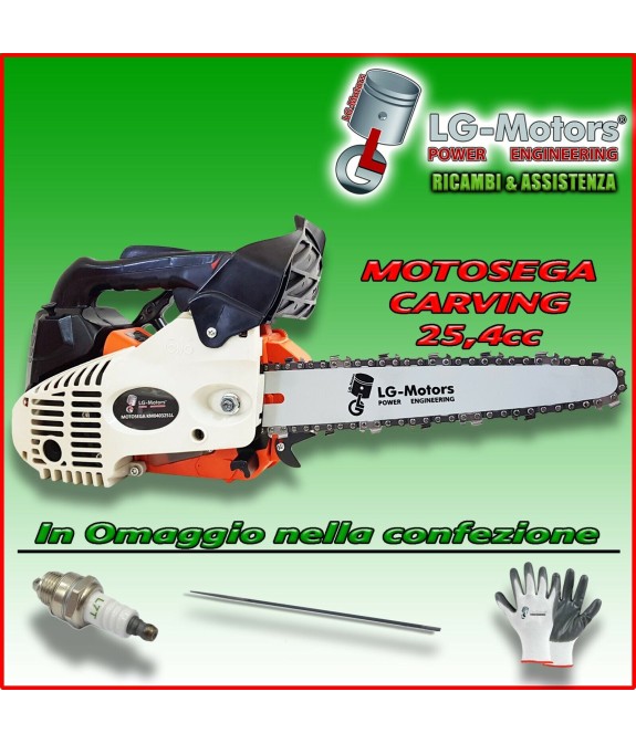 MOTOSEGA A SCOPPIO 25 CC PER POTATURA CON LAMA DA 25CM CARVING LAMA A PUNTA
