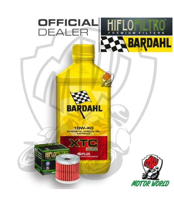 KIT TAGLIANDO 1 LITRO OLIO BARDAHL XTC C60 10W40 FILTRO Suzuki  AN 400 Z Burgman