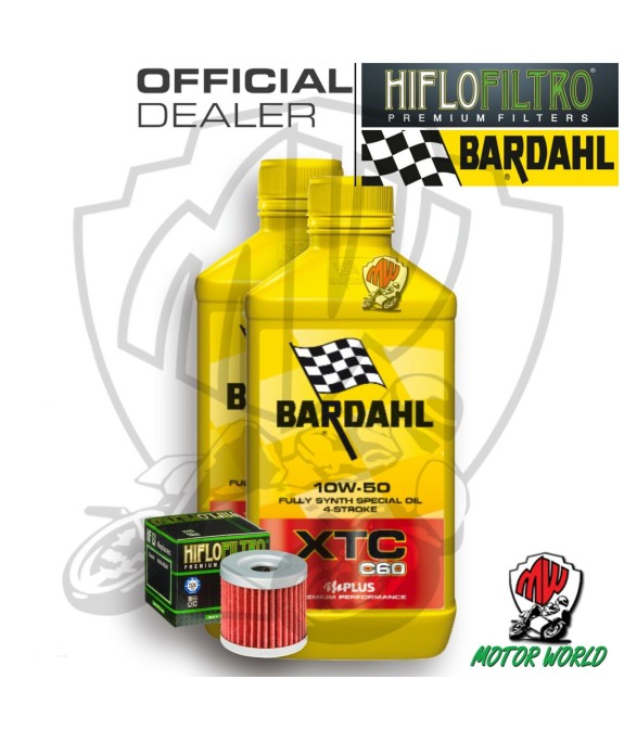 KIT TAGLIANDO 2 LITRI OLIO BARDAHL XTC C60 10W50 FILTRO Suzuki  AN 400 Z Burgman