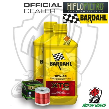 KIT TAGLIANDO 2 LITRI OLIO BARDAHL XTC C60 10W40 FILTRO Suzuki  AN 400 Z Burgman