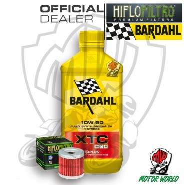 KIT TAGLIANDO 1 LITRO OLIO BARDAHL XTC C60 10W50 FILTRO Suzuki  AN 400 Z Burgman