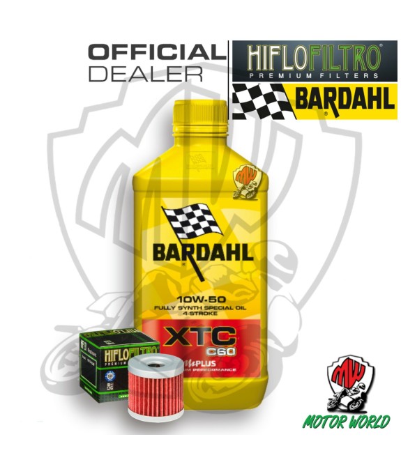 KIT TAGLIANDO 1 LITRO OLIO BARDAHL XTC C60 10W50 FILTRO Suzuki  AN 400 Z Burgman