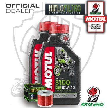KIT TAGLIANDO 2 LT OLIO MOTUL 5100 10W40 FILTRO Suzuki AN 400 Burgman Winter