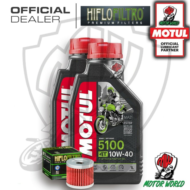 KIT TAGLIANDO 2 LT OLIO MOTUL 5100 10W40 FILTRO Suzuki AN 400 Burgman Winter