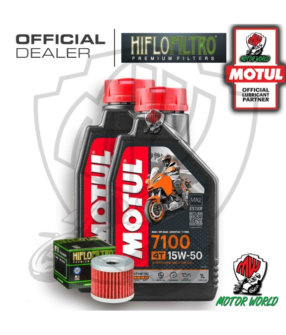 KIT TAGLIANDO 2 LITRI OLIO MOTUL 7100 15W50 FILTRO Suzuki  AN 400 Burgman