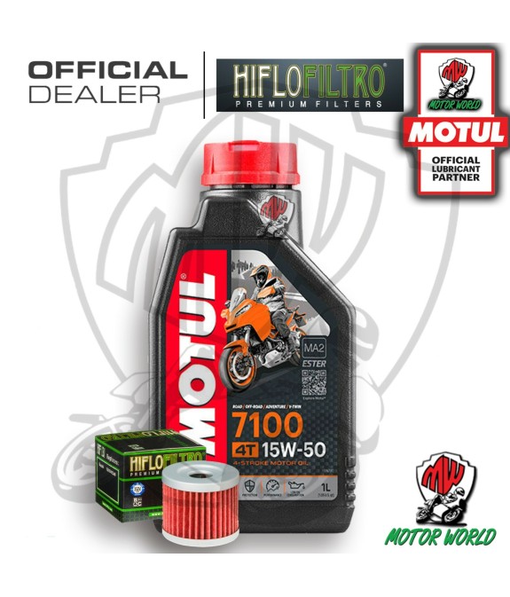 KIT TAGLIANDO 1 LITRO OLIO MOTUL 7100 15W50 FILTRO Suzuki AN 400 Burgman Winter