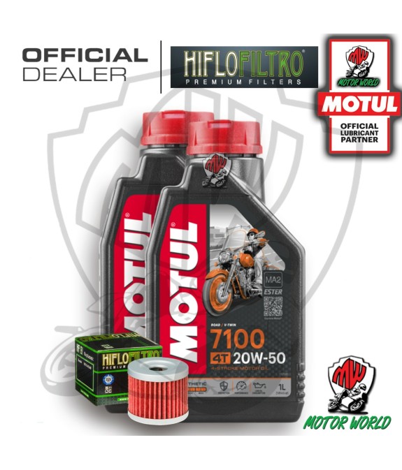 KIT TAGLIANDO 2 LITRI OLIO MOTUL 7100 20W50 FILTRO Suzuki  AN 400 Burgman Winter