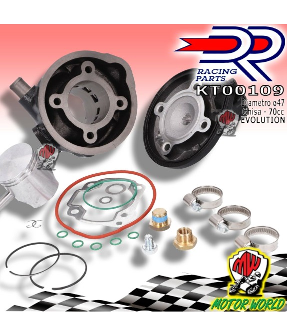 KT00109 GRUPPO TERMICO CILINDRO DR MODIFICA 70CC D.47 MINARELLI ORIZZONTALE LC
