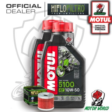 KIT TAGLIANDO 2 LT OLIO MOTUL 5100 10W50 FILTRO Hyosung GV 125 C Aquila 2011 