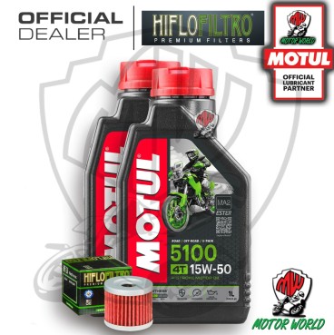 KIT TAGLIANDO 2 LT OLIO MOTUL 5100 15W50 FILTRO Suzuki  AN 400 Burgman Winter