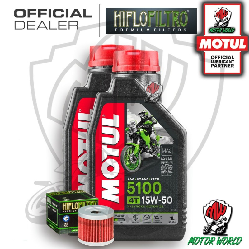 KIT TAGLIANDO 2 LT OLIO MOTUL 5100 15W50 FILTRO Suzuki  AN 400 Burgman Winter