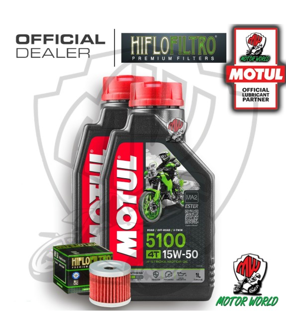 KIT TAGLIANDO 2 LT OLIO MOTUL 5100 15W50 FILTRO Suzuki  AN 400 Burgman Winter