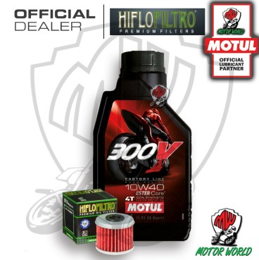 KIT TAGLIANDO 1 LT MOTUL 300V 10W40 FILTRO HIFLO Husqvarna TXC 310 R 2013 2014