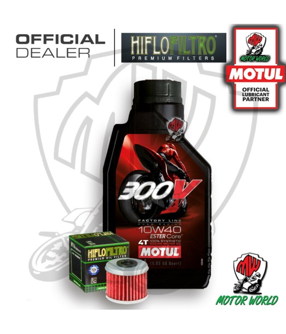 KIT TAGLIANDO 1 LT MOTUL 300V 10W40 FILTRO HIFLO Husqvarna TXC 310 R 2013 2014