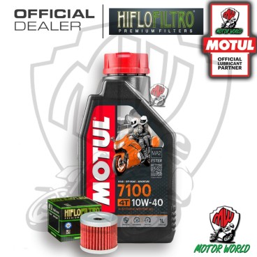KIT TAGLIANDO 1 LITRO MOTUL 7100 10W40 FILTRO Suzuki AN 400 Burgman Winter 