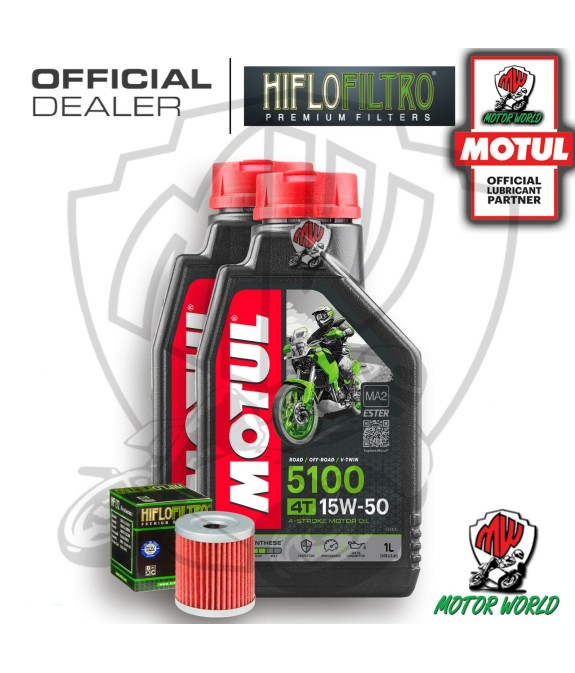 KIT TAGLIANDO 2 LITRI OLIO MOTUL 5100 15W50 FILTRO Suzuki AN 400 Burgman 2006