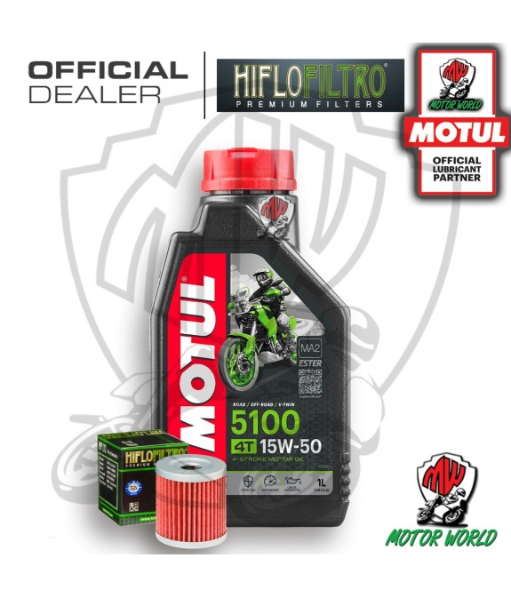 KIT TAGLIANDO 1 LITRO OLIO MOTUL 5100 15W50 FILTRO Suzuki AN 400 Burgman 2006