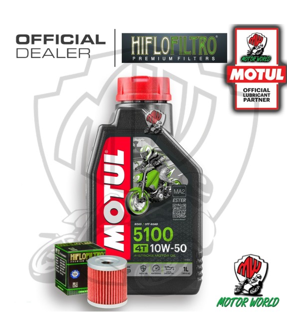 KIT TAGLIANDO 1 LITRO OLIO MOTUL 5100 10W50 FILTRO Suzuki AN 400 Burgman 2006