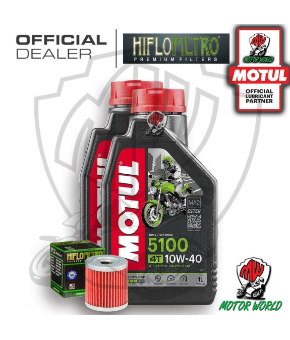 KIT TAGLIANDO 2 LITRI OLIO MOTUL 5100 10W40 FILTRO Suzuki AN 400 Burgman 2006 