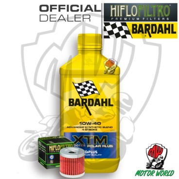 KIT TAGLIANDO 1 LITRO OLIO BARDAHL XTM 10W40 FILTRO Hyosung GV 250 Aquila EFI