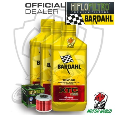 KIT TAGLIANDO 3 LT OLIO BARDAHL XTC C60 15W50 FILTRO Husqvarna  TE 250 2014