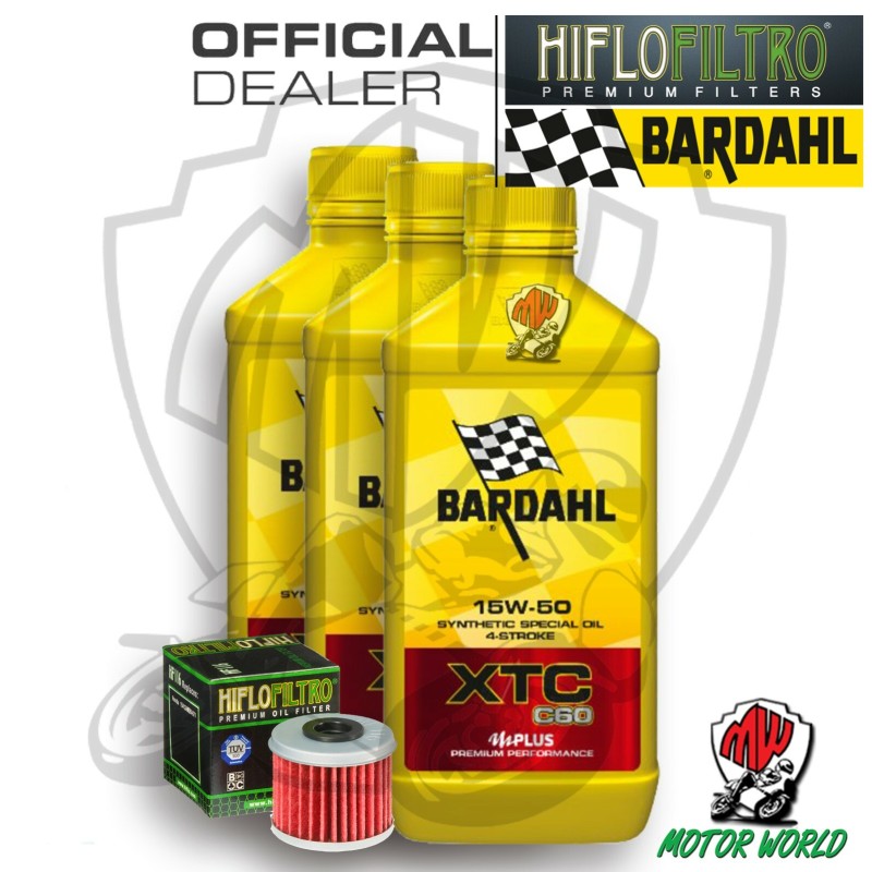 KIT TAGLIANDO 3 LT OLIO BARDAHL XTC C60 15W50 FILTRO Husqvarna  TE 250 2014