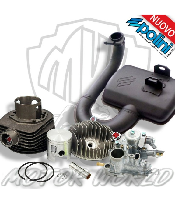 KIT MODIFICA CILINDRO MARMITTA POLINI CARBURATORE DELL'ORTO SI 24.24 VESPA PX150