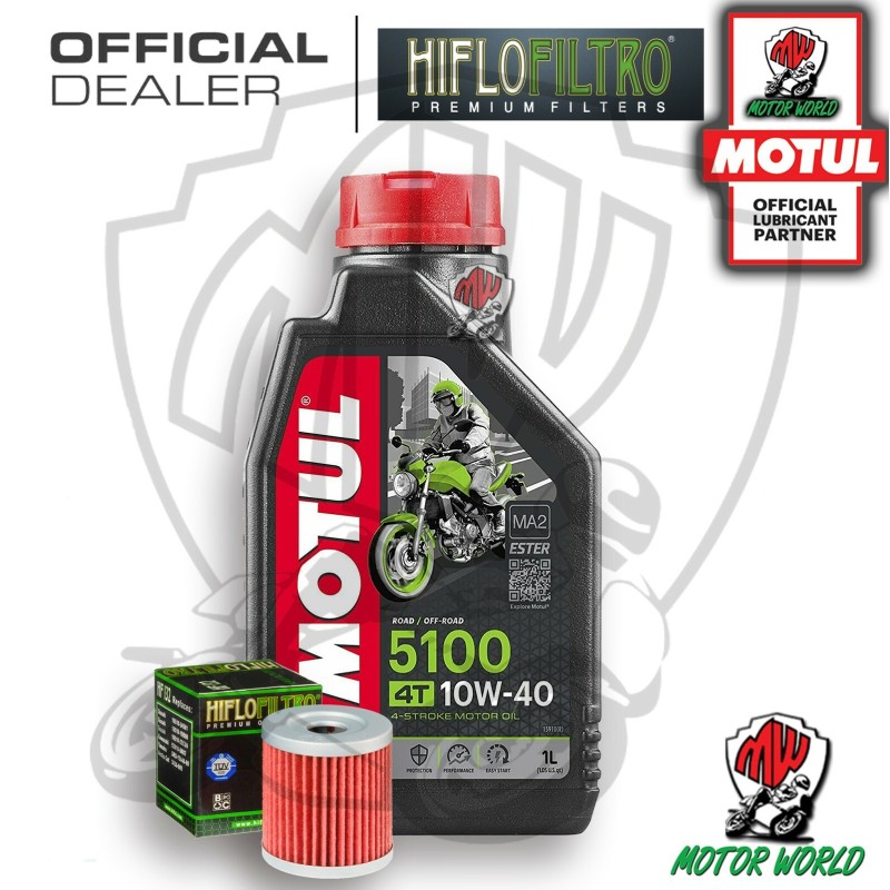KIT TAGLIANDO 1 LITRO OLIO MOTUL 5100 10W40 FILTRO Suzuki AN 400 Burgman 2006