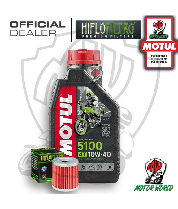KIT TAGLIANDO 1 LITRO OLIO MOTUL 5100 10W40 FILTRO Suzuki AN 400 Burgman 2006