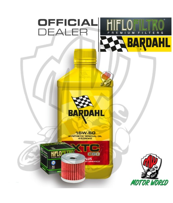 KIT TAGLIANDO 1 LITRO OLIO BARDAHL XTC C60 15W50 FILTRO Suzuki  AN 400 Z Burgman