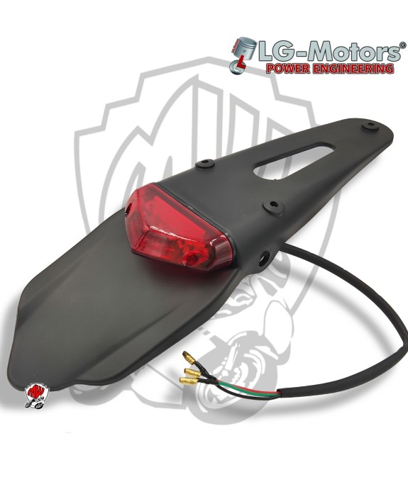 Porta targa Universale + Luce Stop + Luce targa LED MOTO ENDURO