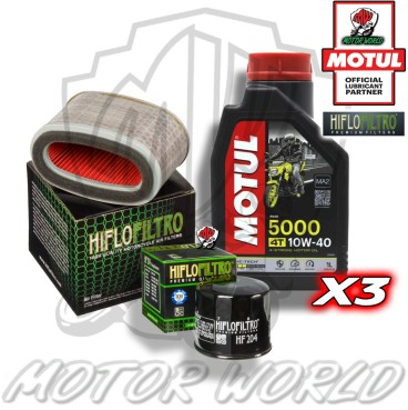 KIT TAGLIANDO 3 LT OLIO MOTUL 5000 10W40 FILTRI Honda VT 750 S 2011 2012 2013