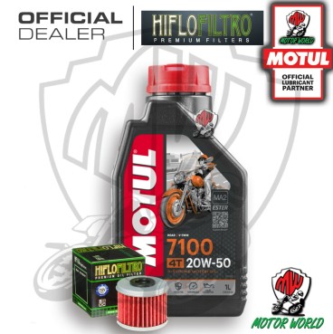 KIT TAGLIANDO 1 LT OLIO MOTUL 7100 20W50 FILTRO Polaris 325 Ranger ETX 2016