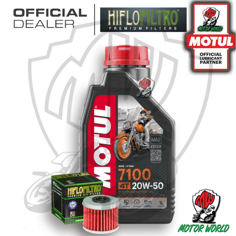 KIT TAGLIANDO 1 LT OLIO MOTUL 7100 20W50 FILTRO Polaris 325 Ranger ETX 2016