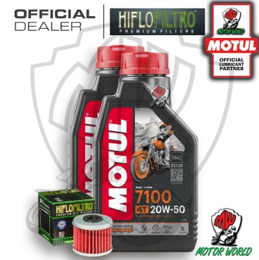 KIT TAGLIANDO 2 LT OLIO MOTUL 7100 20W50 FILTRO Polaris 325 Ranger ETX 2016