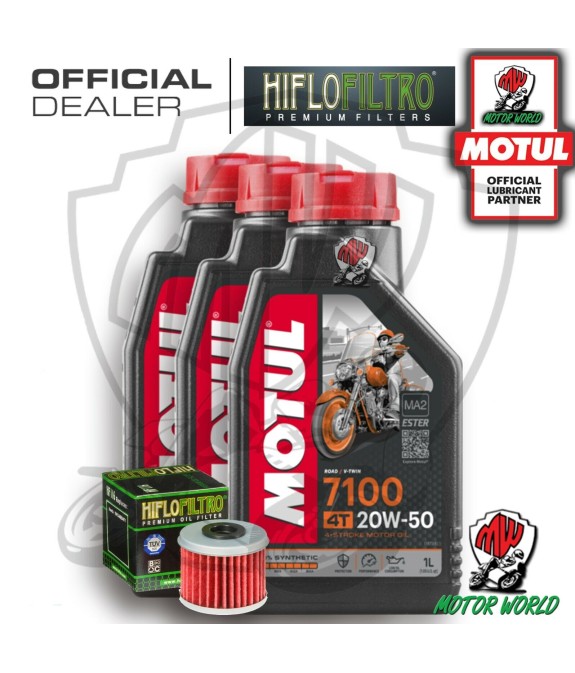 KIT TAGLIANDO 3 LT OLIO MOTUL 7100 20W50 FILTRO  Polaris 325 Ranger ETX 2016