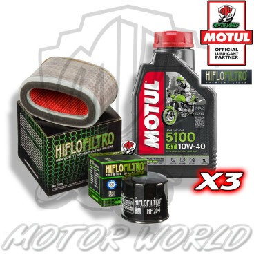 KIT TAGLIANDO 3 LT OLIO MOTUL 5100 10W40 FILTRI Honda VT 750 S 2011 2012 2013