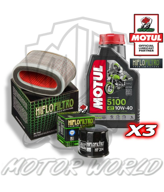 KIT TAGLIANDO 3 LT OLIO MOTUL 5100 10W40 FILTRI Honda VT 750 S 2011 2012 2013