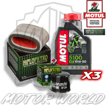 KIT TAGLIANDO 3LT OLIO MOTUL 5100 15W50 FILTRI Honda VT 750 S 2011 2012 2013