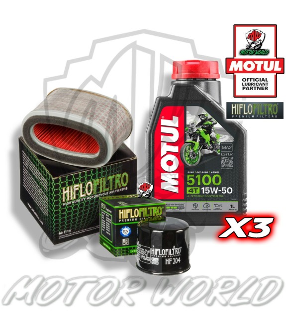 KIT TAGLIANDO 3LT OLIO MOTUL 5100 15W50 FILTRI Honda VT 750 S 2011 2012 2013