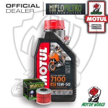 KIT TAGLIANDO 1 LT OLIO MOTUL 7100 15W50 FILTRO Polaris 325 Ranger ETX 2016