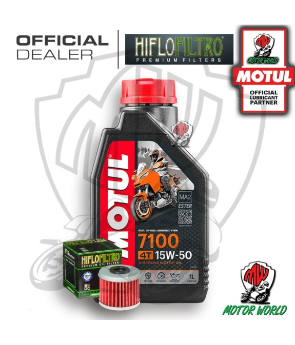 KIT TAGLIANDO 1 LT OLIO MOTUL 7100 15W50 FILTRO Polaris 325 Ranger ETX 2016