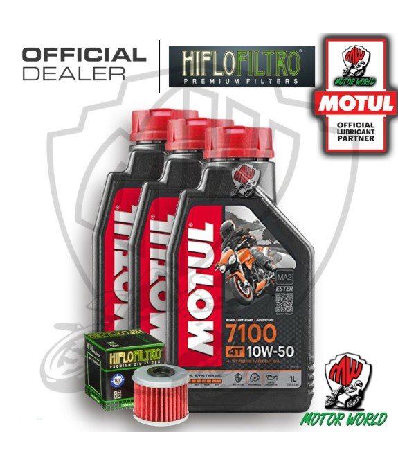KIT TAGLIANDO 3 LT OLIO MOTUL 7100 10W50 FILTRO Polaris 325 Ranger ETX 2016